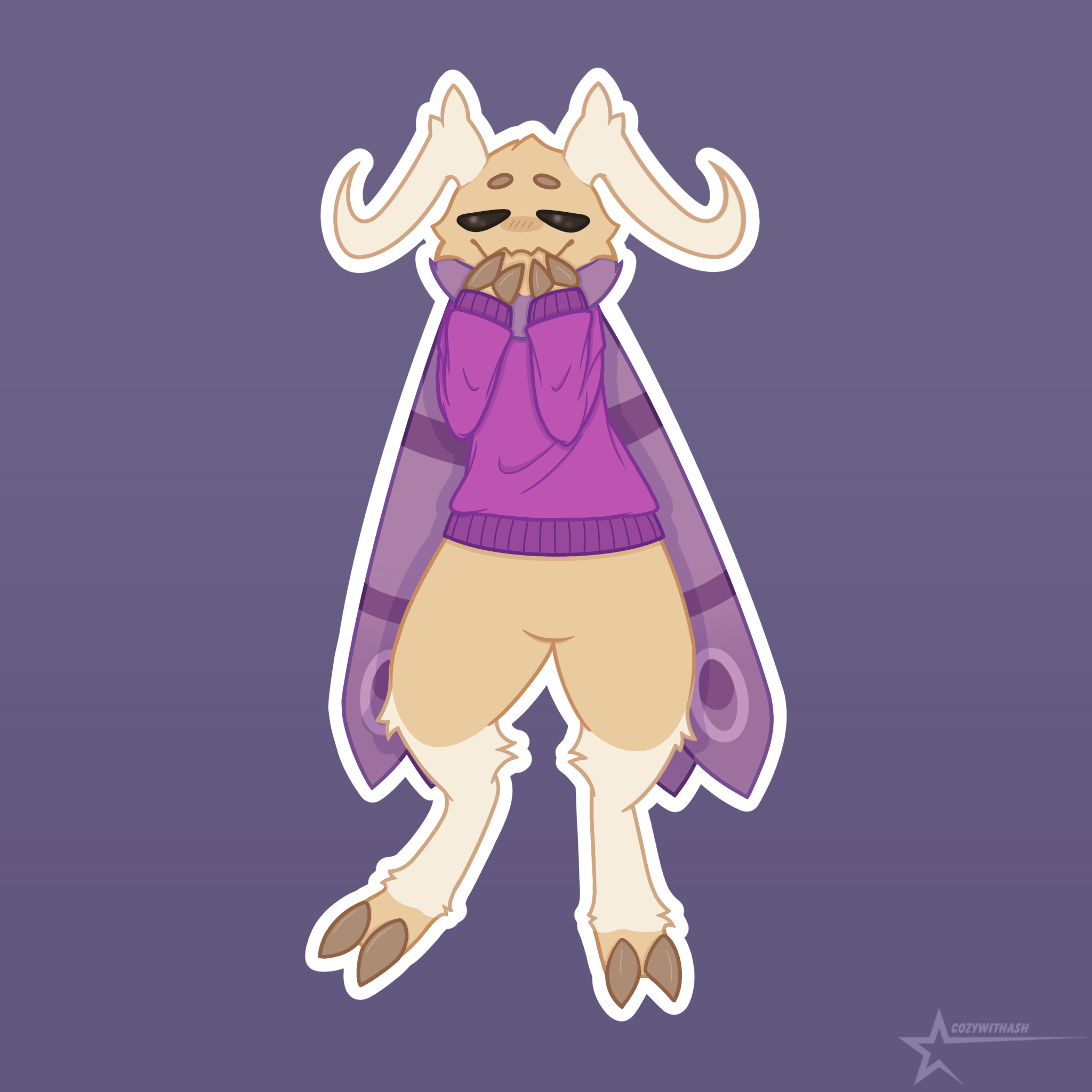 Caiden wearing a sweater looking cute and cozy.