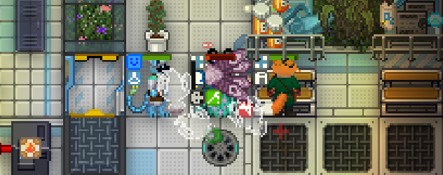 Caiden Modesta being carried to medbay